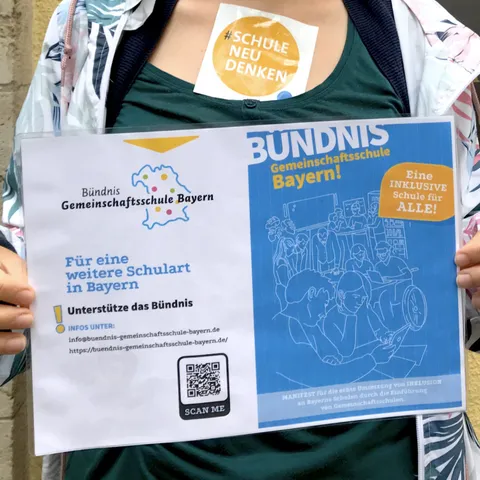 Plakat von Bündnis Gemeinschaftsschule Bayern